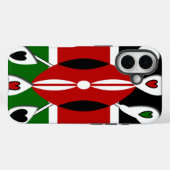 美しいケニアラブルハート驚くべきパターンアート Case-Mate iPhoneケース (裏面 (横))