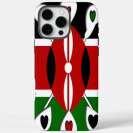 美しいケニアラブルハート驚くべきパターンアート iPhone 16 PRO MAXケース