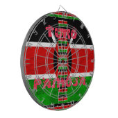美しいケニア国旗トゥコパモハ感動的 ダーツボード (正面左)