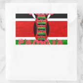 美しいケニア国旗トゥコパモハ感動的 長方形シール (バッグ)