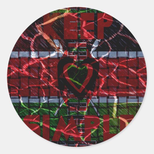 美しいケニコンテンポラリーヤ国旗 ラウンドシール (正面)