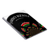 美しいケニヤブラックレッドグリーンカラーデザイン国旗 ノートブック (右側)