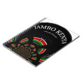 美しいケニヤブラックレッドグリーンカラーデザイン国旗 ノートブック (左側)