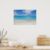 美しいケネパグランディビーチのキュラソー ポスター (キッチン)