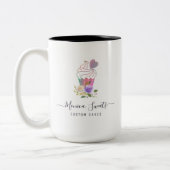 美しいケーカリーの事務所のペンホルダーマグ ツートーンマグカップ (左)