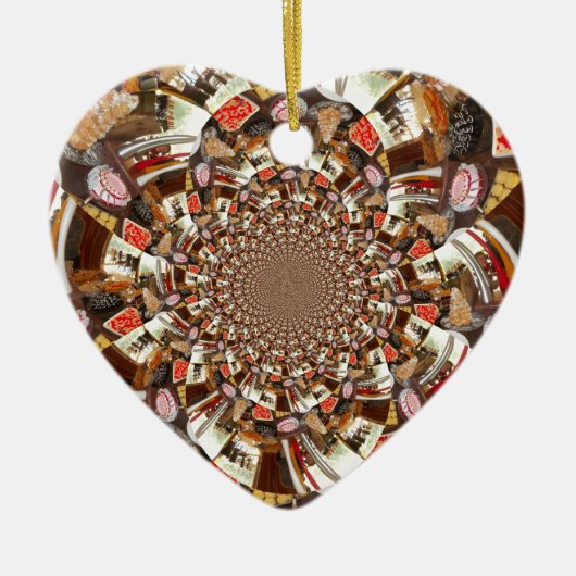 美しいケーキとデザート セラミックオーナメント (正面)