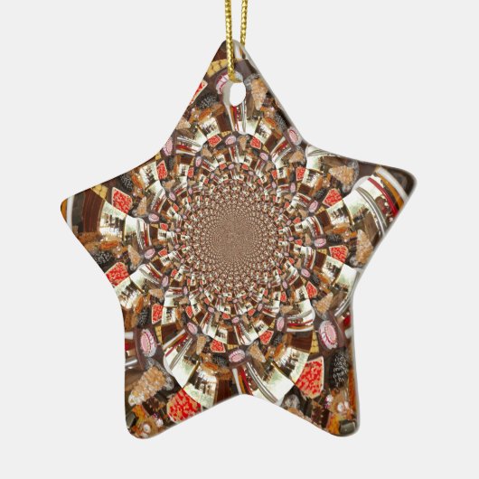 美しいケーキとデザート セラミックオーナメント (左)