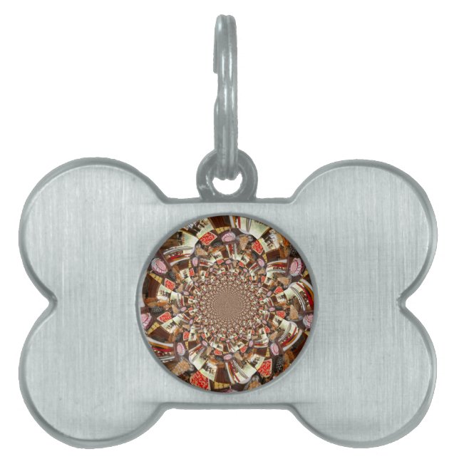 美しいケーキとデザート ペットネームタグ (正面)