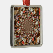 美しいケーキとデザート メタルオーナメント (右)