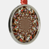 美しいケーキとデザート メタルオーナメント (右)