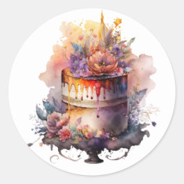 美しいケーキステッカー ラウンドシール