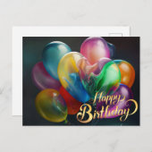 美しいケーキ 誕生日おめでとう ギフト 愛 ポストカード (正面/裏面)