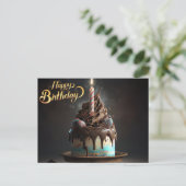 美しいケーキ 誕生日プレゼント 愛 ポストカード (スタンド正面)