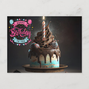 美しいケーキ 誕生日 ギフト 愛 ポストカード