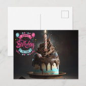 美しいケーキ 誕生日 ギフト 愛 ポストカード (正面/裏面)