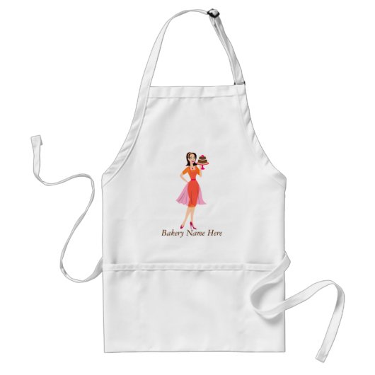 美しいケーキWIthバラオレンジドレス スタンダードエプロン (正面)