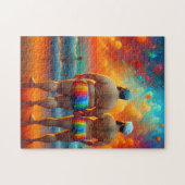 美しいゲイの日のビーチ ジグソーパズル (横)