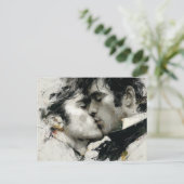 美しいゲイメンズキスイン白黒 ポストカード (スタンド正面)