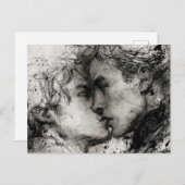 美しいゲイラブザキスイン白黒 ポストカード (正面/裏面)