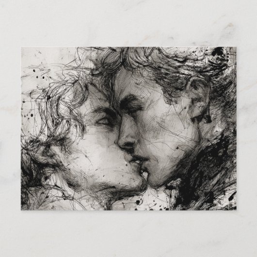 美しいゲイラブザキスイン白黒 ポストカード (正面)