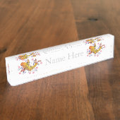 美しいコイ デスクネームプレート (側面)