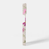 美しいコスモスガーデンフラワーフローラアート iPhoneケース (右側面)