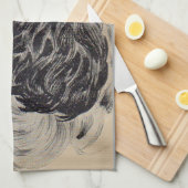 美しいコッカースパニエル犬 キッチンタオル (四つ折り)