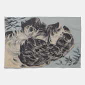 美しいコッカースパニエル犬 キッチンタオル (横)