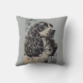 美しいコッカースパニエル犬 クッション (裏面)