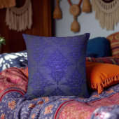 美しいコバルトブルーダマスク クッション