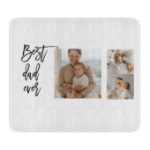 美しいコラージュ写真最高のパパエバーギフト カッティングボード (正面)