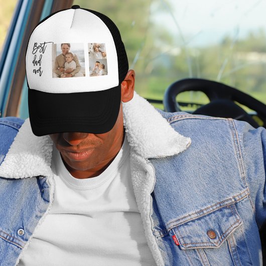 美しいコラージュ写真最高のパパエバーギフト キャップ