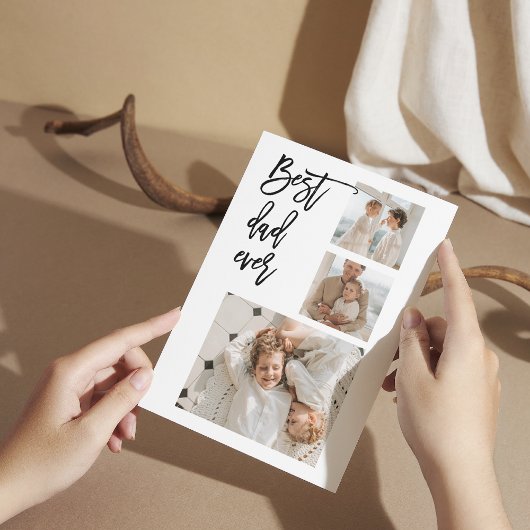 美しいコラージュ写真最高のパパエバーギフト サンキューカード