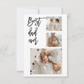 美しいコラージュ写真最高のパパエバーギフト サンキューカード (正面)