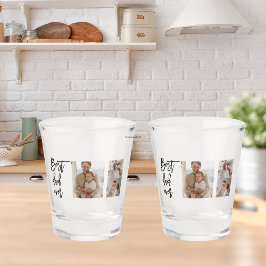 美しいコラージュ写真最高のパパエバーギフト ショットグラス