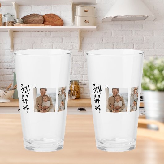 美しいコラージュ写真最高のパパエバーギフト タンブラーグラス