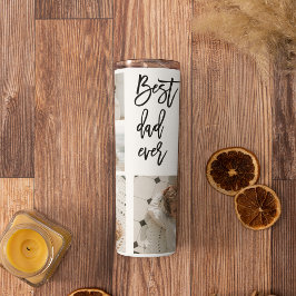 美しいコラージュ写真最高のパパエバーギフト タンブラー