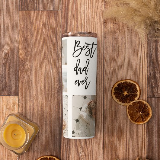 美しいコラージュ写真最高のパパエバーギフト タンブラー