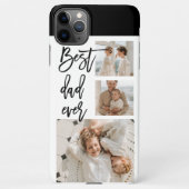 美しいコラージュ写真最高のパパエバーギフト iPhoneケース (裏面)