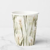 美しいコリラリーフラワー ブライダルシャワー 紙コップ (裏面)