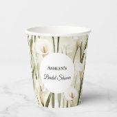 美しいコリラリーフラワー ブライダルシャワー 紙コップ (正面)
