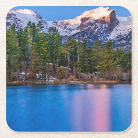 美しいコロラドシーナリーコースターセット スクエアペーパーコースター (正面)