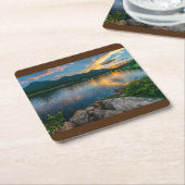 美しいコロラドシーナリーコースターセット スクエアペーパーコースター (アングル)