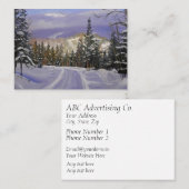 美しいコロラドマウンテンスノーシーン 名刺 (正面/裏面)