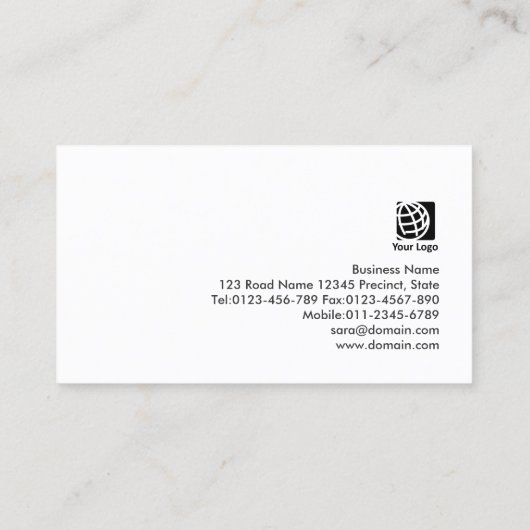 美しいコンサルタントフェイク金ゴールド 名刺 (裏面)