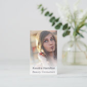 美しいコンサルタントメイクミス写真テンプレート 名刺 (スタンド正面)
