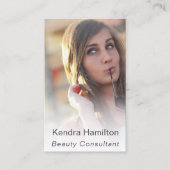 美しいコンサルタントメイクミス写真テンプレート 名刺 (正面)