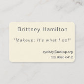 美しいコンサルタント写真テンプレート 名刺 (裏面)