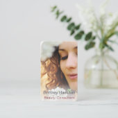 美しいコンサルタント写真テンプレート 名刺 (スタンド正面)