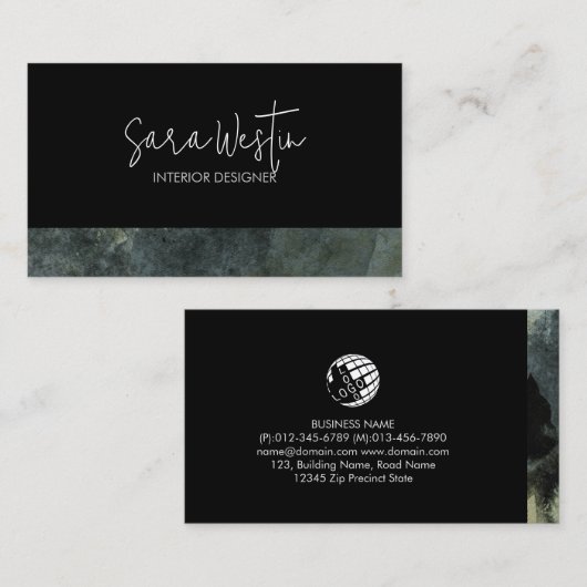 美しいコンサルタント美容師の名刺 名刺 (正面/裏面)